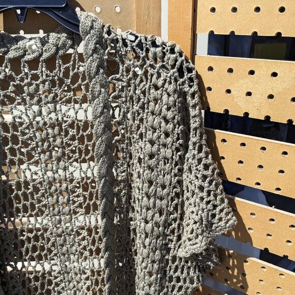 Green Crochet Coverup Sz M/L - Picture 3 of 3